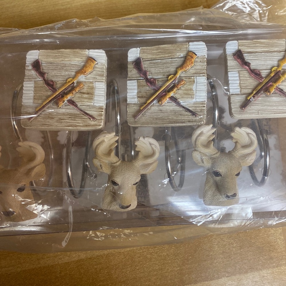 Shower curtain & hooks